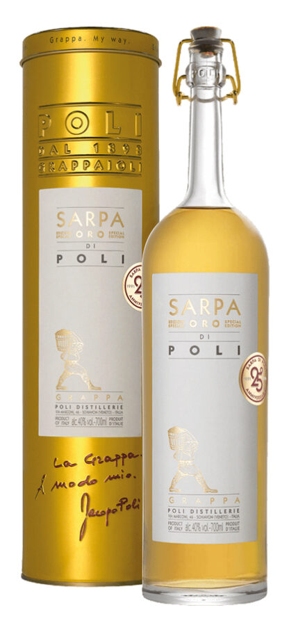 Sarpa Oro di Poli Grappa, Jacopo Poli 70cl (Metallist kinkekarbis) - Image 2